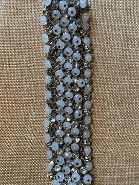 Silver-Tone Metal Multi-Row Magnetic Bracelet